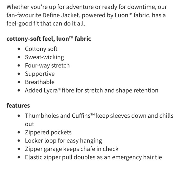 NWT Lululemon Define Jacket *Luon Bone Size 6 - Picture 10 of 11